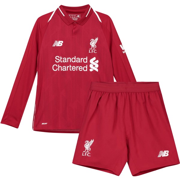 Maillot Football Liverpool Domicile ML Enfant 2018-19 Rouge